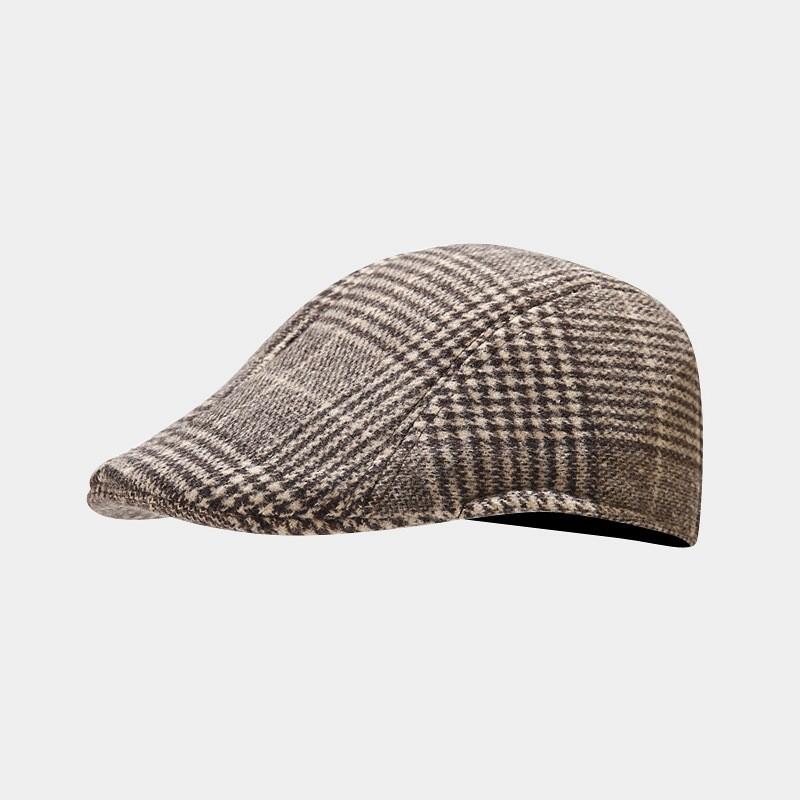 British Retro Beret Cap For Ladies Gentlemen With Polyester Fabric And Classic Style