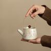 Beige Ru Kiln Open Teapot Household Brewing Teapot Kung Fu Tea Set Retro Single Pot Filter Chinese Beam Pot High-grade