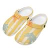 White Printed EVA Clogs Women Men Lightweight Soft Slip On Casual Shoes Comfortable Summer Sandals Lightweight Daily Wear