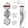 12 Tubes Rotating Solid Wood Aluminum Pipe Wind Chime Waterproof 12 Pipe Classic Matching Music Wind Chime Home Decoration