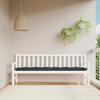 VidaXL Garden Bench Cushion, Bench Cover with String Ties, Waterproof Outdoor Cushion, Black 200x50x7 Cm 361647
