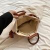 Women'S Shoulder Bag - Compact Rattan-Style Handbag with Fixed Strap, Zip Closure, Travel & Casual Use