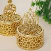 1Pc Souvenir Gift Case Gold Electroplating Small Box Home Table Decor Portable Wedding Trinket Box Candy Container Sugar Box