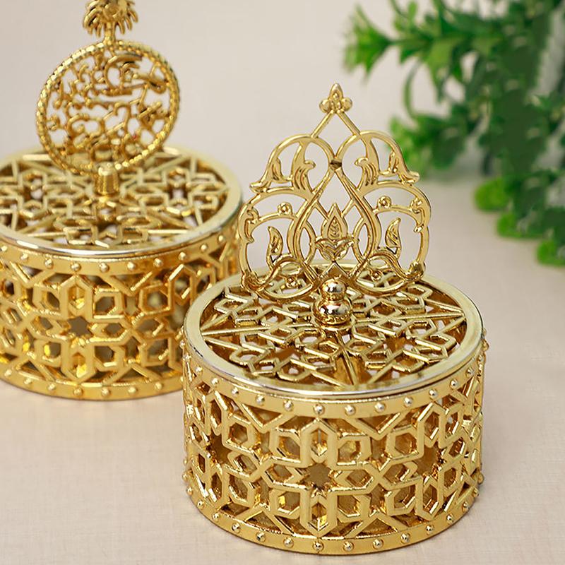 1Pc Souvenir Gift Case Gold Electroplating Small Box Home Table Decor Portable Wedding Trinket Box Candy Container Sugar Box