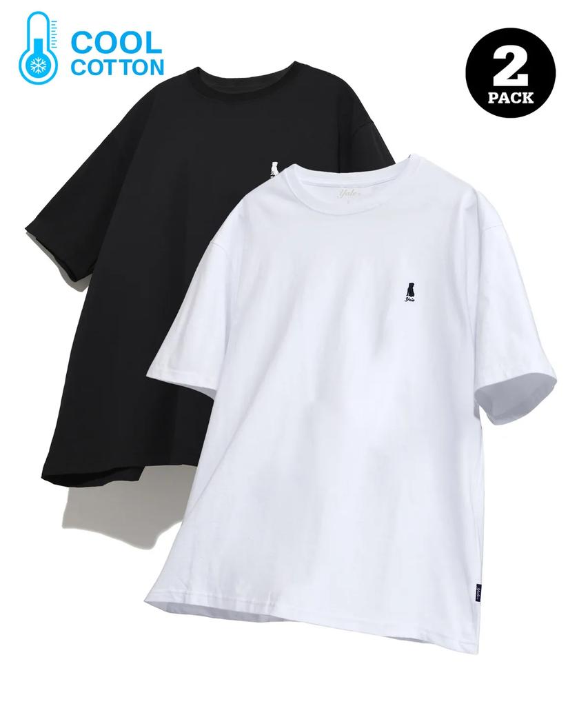 YALE [Cool Cotton] 2Pack Heritage Dan Tee White / Black