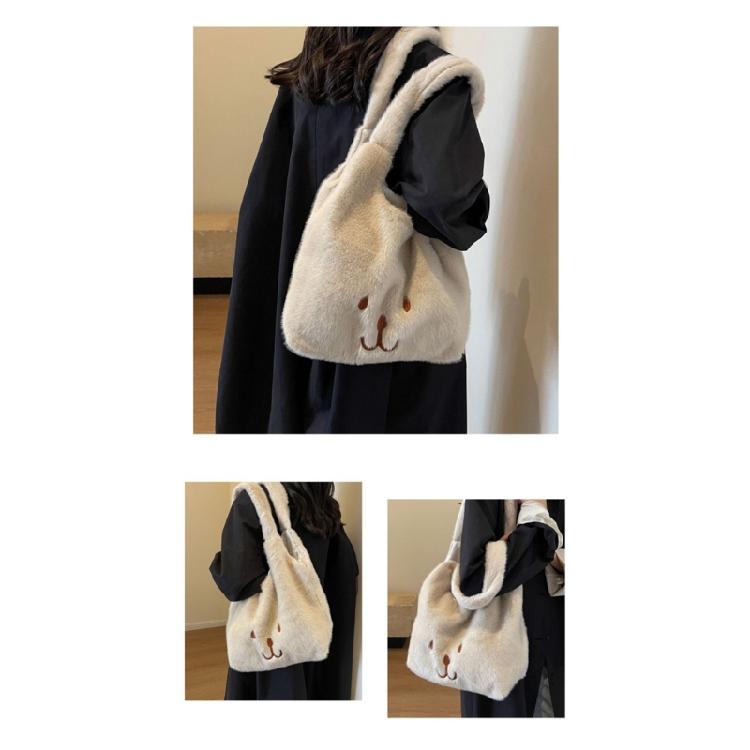 Fashionable Plush Shoulder Bag Stylish and Soft Handbag for Various Occasions