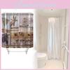 Animal Giraffe Pattern Shower Curtain Peva Waterproof Bathroom Divider Area Home