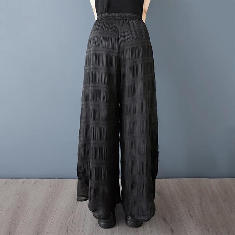 Xitao Damenhose mit weitem Bein und elastischer Taille GYX1636