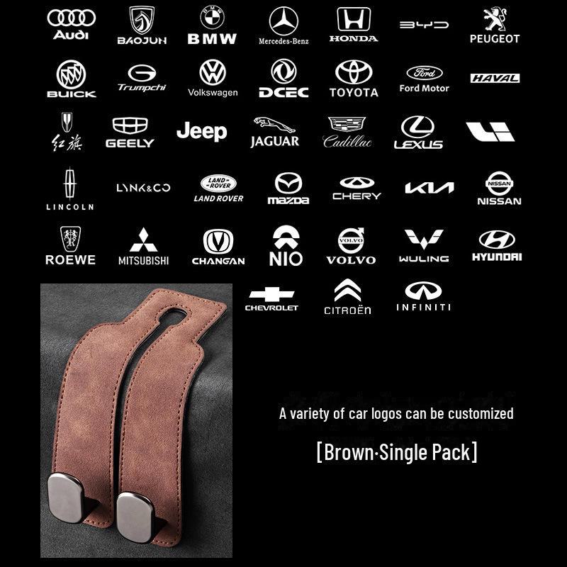 Multi-Function Suede Metal Car Seat Hook