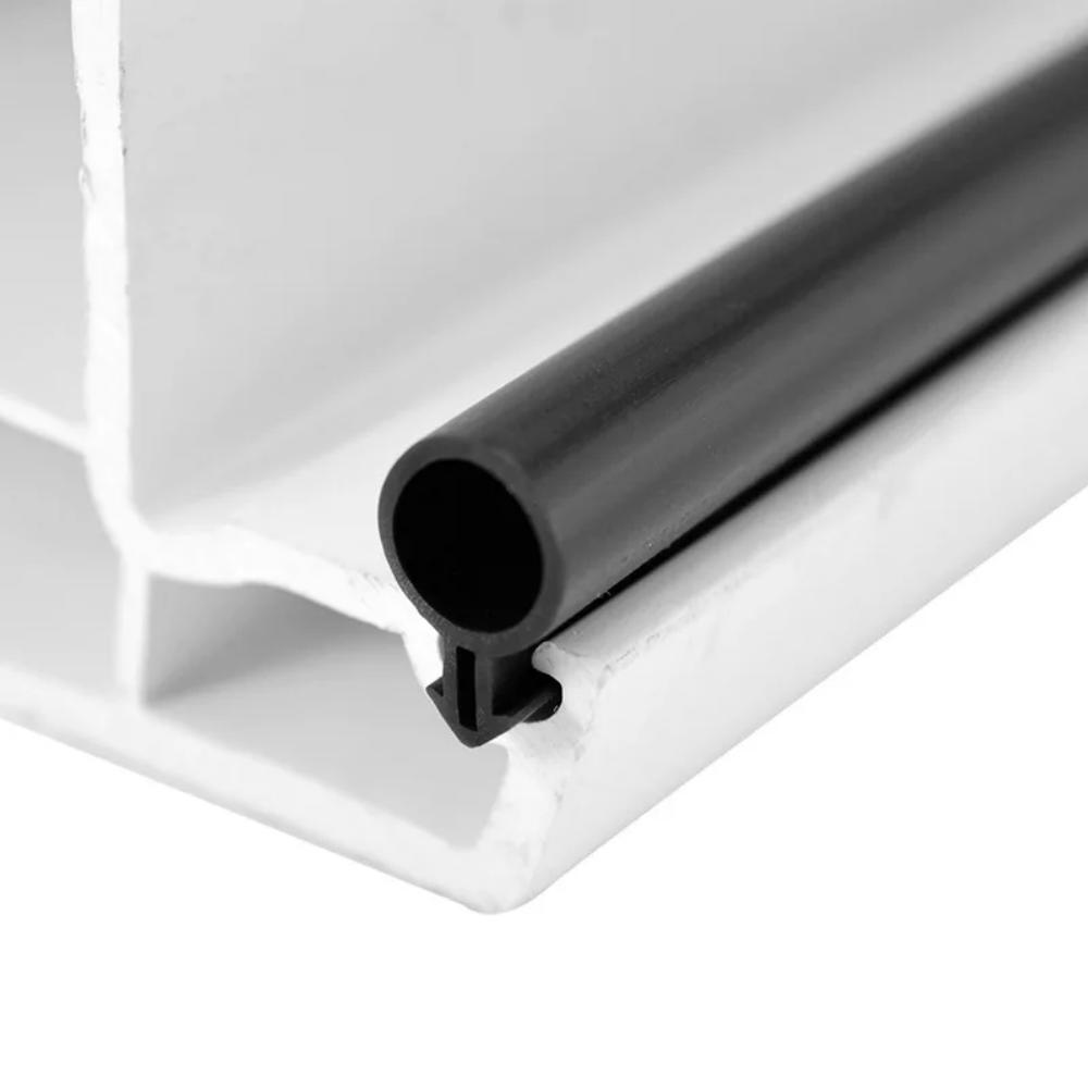 

O Type Plastic Steel Door Window Block Sealing Weather Stripping Silicon Rubber Elastic Band Hollow Draft Stopper O&S&1M чорний