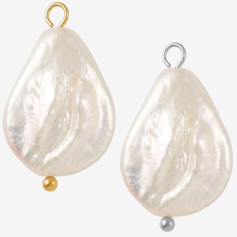 1pcs Irregular Geometric Round Square Real Natural Shell Pearl Charms For Jewelry Making Bulk Handmade Earrings Pendant Material