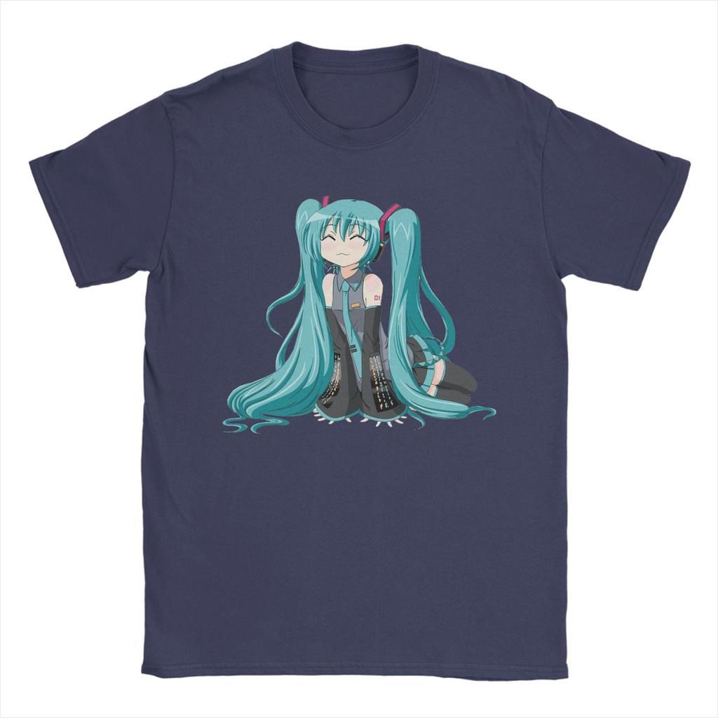 Hatsunes Mikus Manga TShirt Men Women Anime Awesome Pure Cotton Tee Shirt Round Neck Short Sleeve T Shirt Plus Size Tops