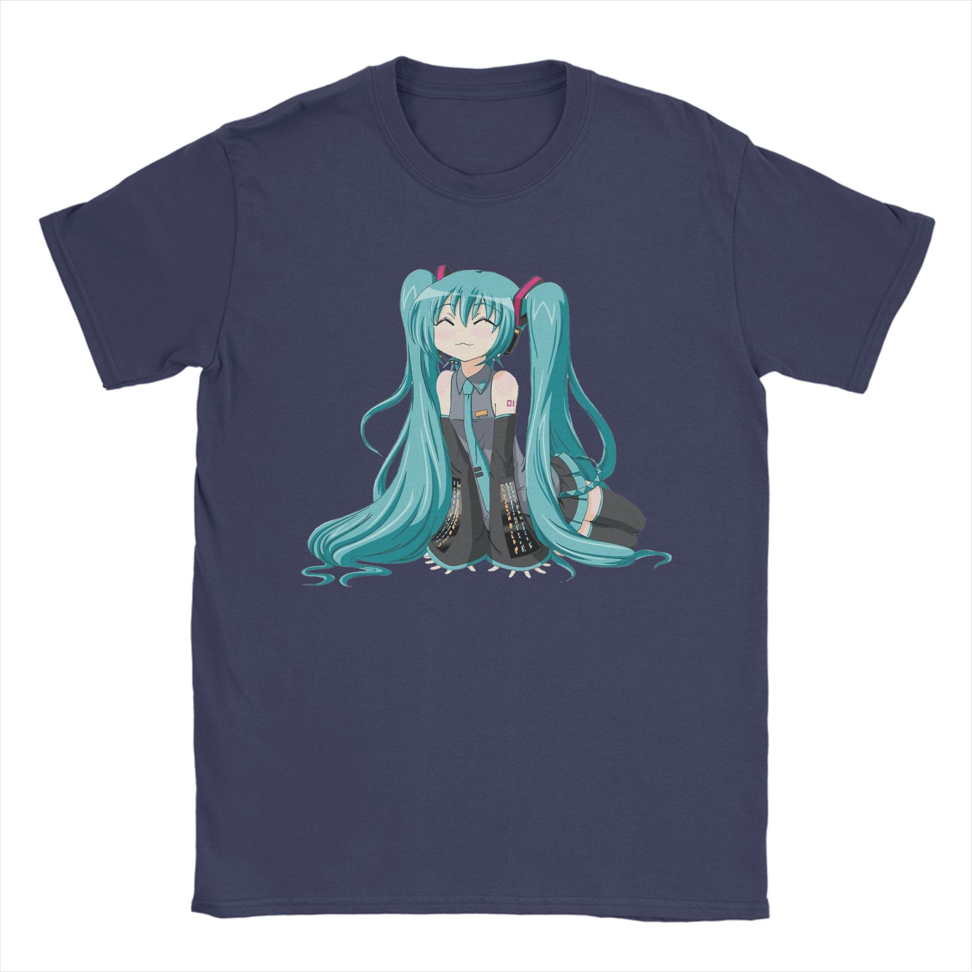 

Hatsunes Mikus Manga TShirt Men Women Anime Awesome Pure Cotton Tee Shirt Round Neck Short Sleeve T Shirt Plus Size Tops 4XL