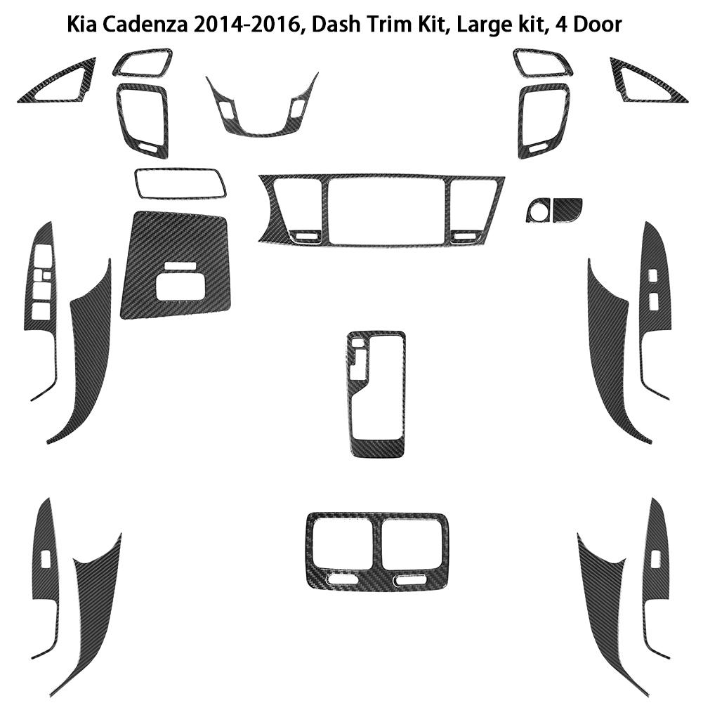 For Kia Cadenza 2014-2016 Auto Styling Accessories Car Interior Decoration Protection Carbon Fiber Sticker