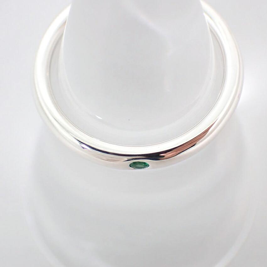 [Pre-owned] TIFFANY 925 Emerald Stacking Band Ring/Size 9/j39-2