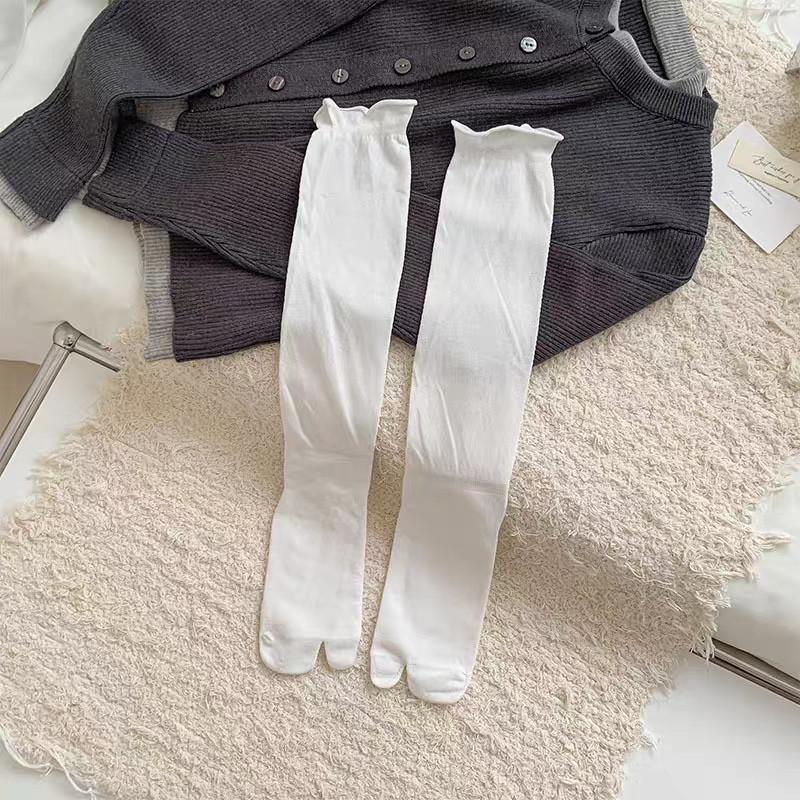 Geteilte Zehen-Socken - Leichte Knöchelsocken für Frühling/Sommer mit atmungsaktivem, gestapeltem Design im Ballett-Stil