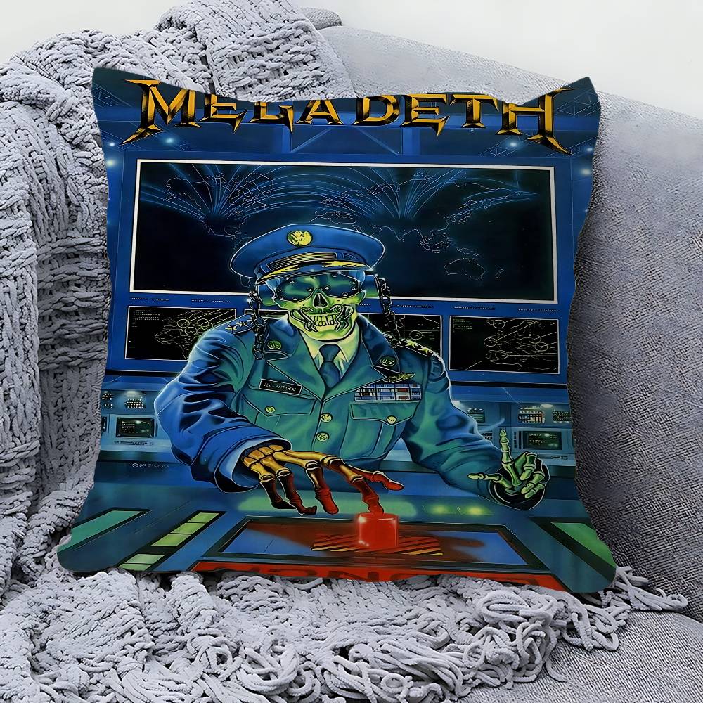 Band M-Megadeth Kissen Geschenk Home Office Dekoration Kissen Schlafzimmer Sofa Auto Kissenbezug Kissenbezug