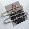 Large Pearl Hook Elastic Waist Chain Women'S Decorative Dress Waist Elastic Ladies Belt