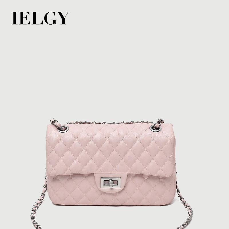 IELGY Large-Capacity Diamond Chain Bag All-Match Small Square Bag Can Be One Shoulder Can Cross-Body