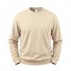 Men S Loose Fit Long Sleeve Crew Neck Solid Color Fleece Sweatshirt Fall Winter