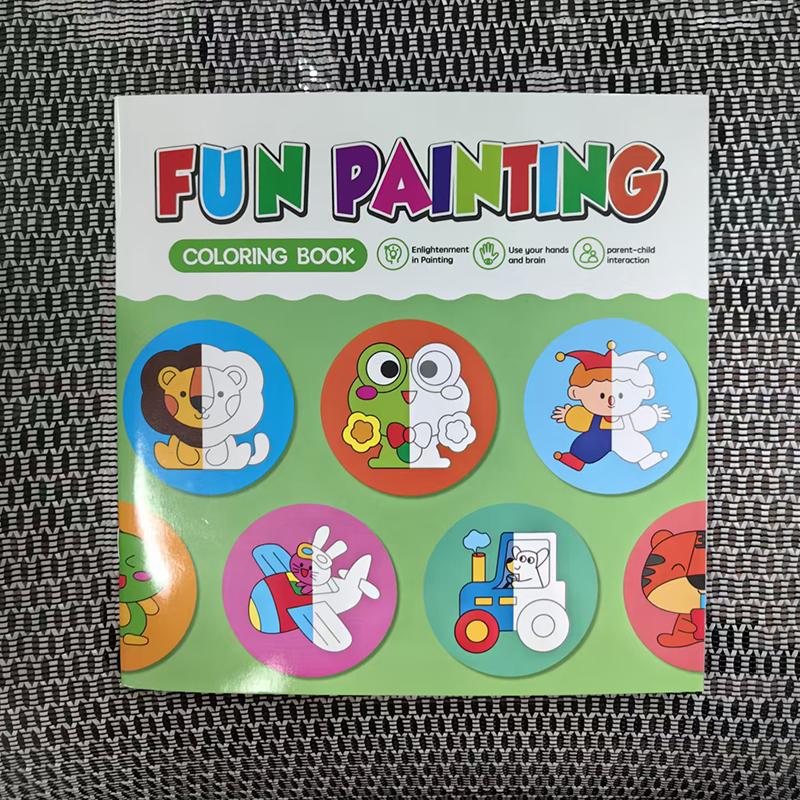 Нетоксичная детская креативная раскраска с полураскрашенными животными и морскими узорами, подарок для раннего развития