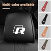 2026 Hot For Volkswagen VW 2PCS Leather Car Seat Headrest Protective Cover Accessories For Volkswagen VW Golf Polo Tiguan Passat