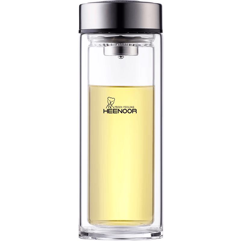 Heenoor XN-9607 Double-Layer Glass Tea Infuser Bottle