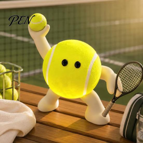 Soft Warm LED Bedroom Lighting Sports Ball Silicone Night Light, 7 Styles Football Basketball Tennis Golf Amber Atmosphere Tap Lamp, USB Rechargeable