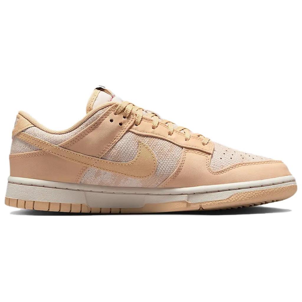 Nike Dunk Low Light Orewood Snakeskin Women Sneakers Tan Light-Orewood-Brown University-Red HJ5777-101