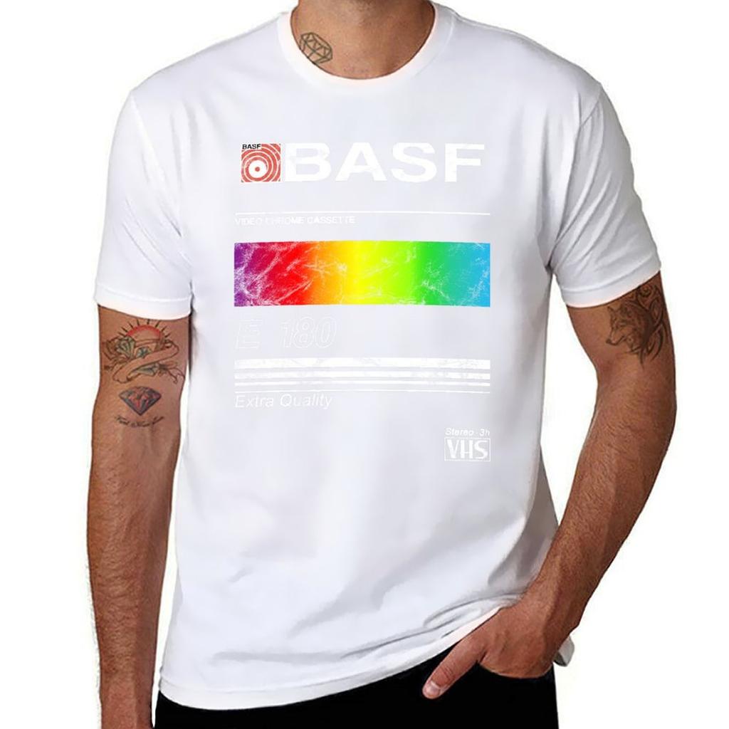 BASF Vintage Okładka VHS Koszulka szybkoschnąca pot męskie ubrania