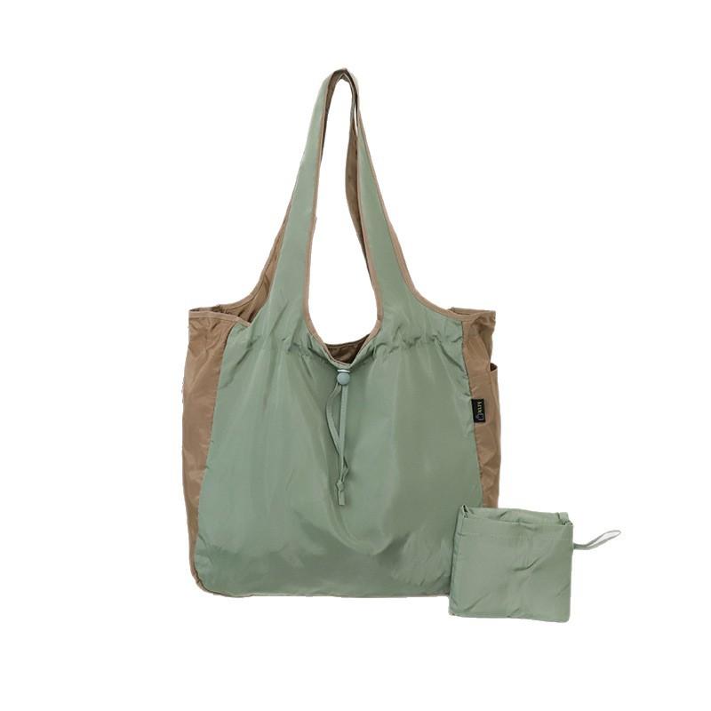 Foldable Shopping Bag Large Capacity Waterproof Tote Bag Eco-Friendly Reusable Grocery Bag Durable Nylon Storage Pouch