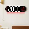 Large LED Wall Clock with Remote Control 2 Alarms Date Temperature Easy To Read Display for Home Decors Time Management