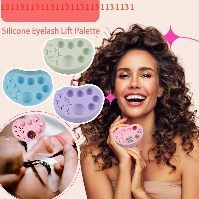 Multifunctional Silicone Manicure Palette Soft Surface for Nail Art Eyelash Tattoo Color Mixing Durable Makeup Palette