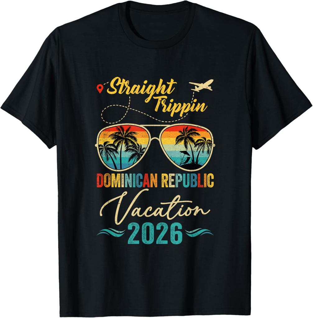 Straight Trippin Dominican Republic 2026 Family Summer T-Shirt