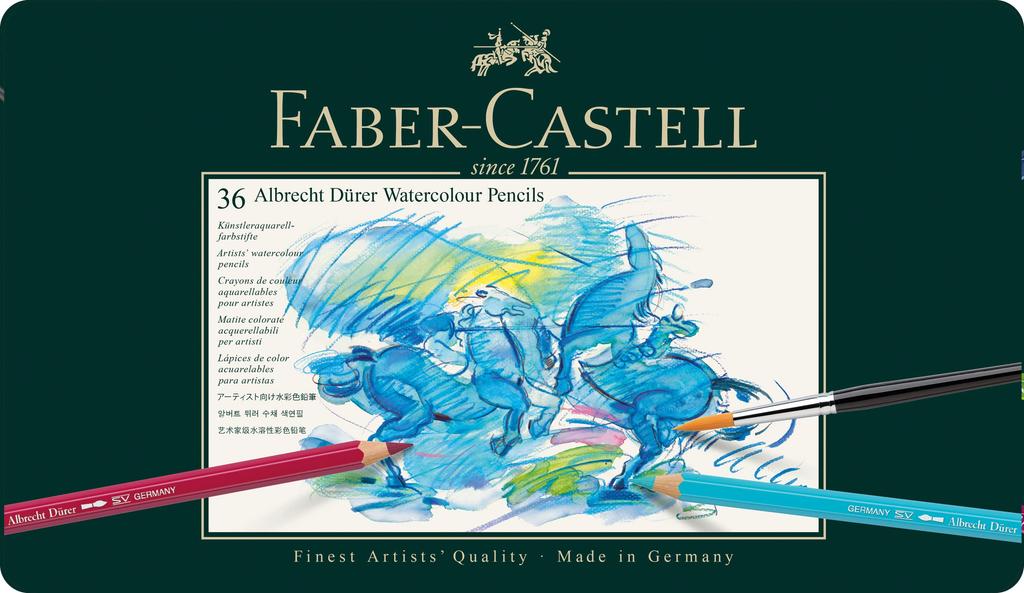 Albrecht Dura Watercolor 36 117536 Japanese Faber-Castell Pencils, Colors, Tin, [Official Product]