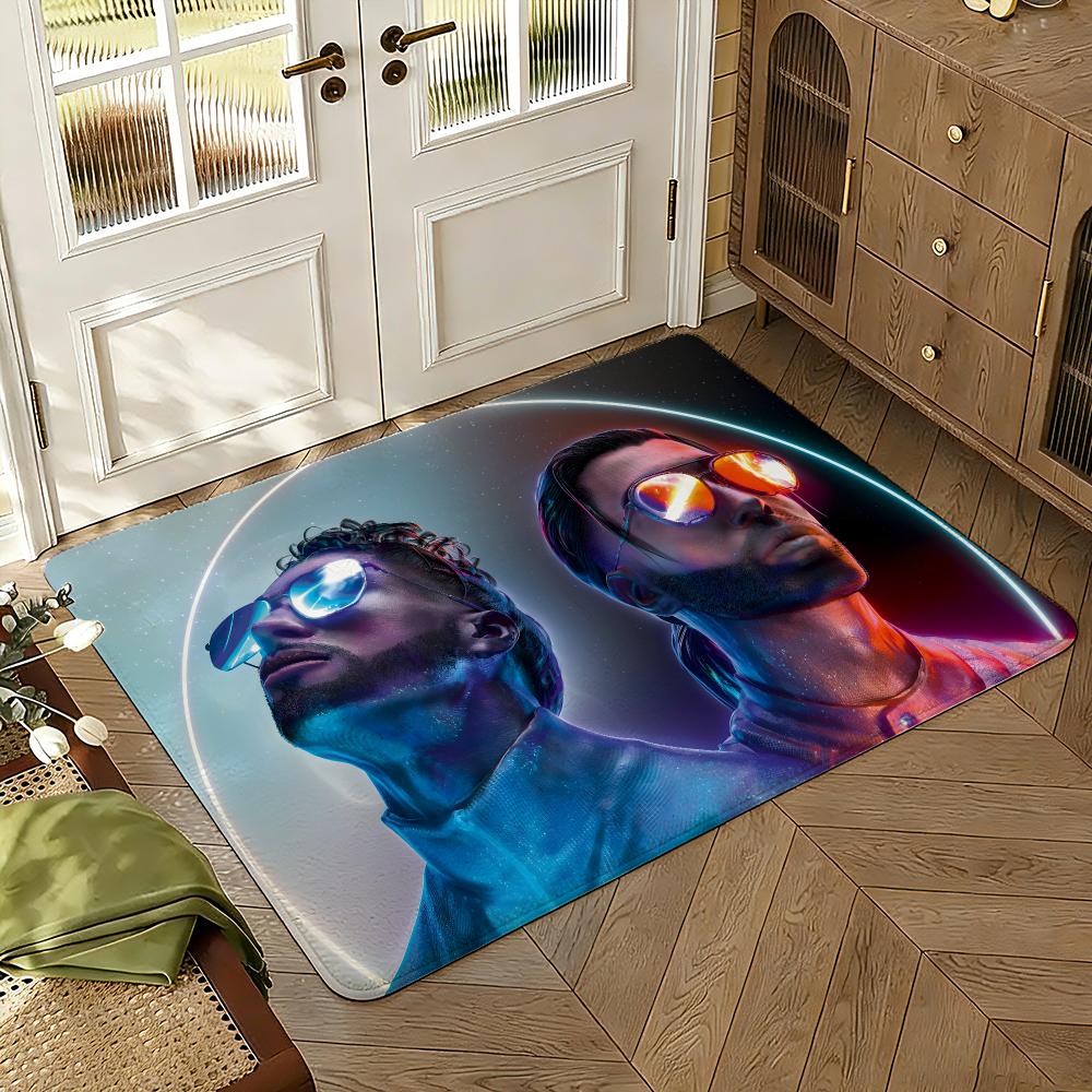 P-PNL Floor Mat Soft Thickened Absorbent Non-Slip Bedroom Living Room Door Mat Home Decor Flannel Rugs