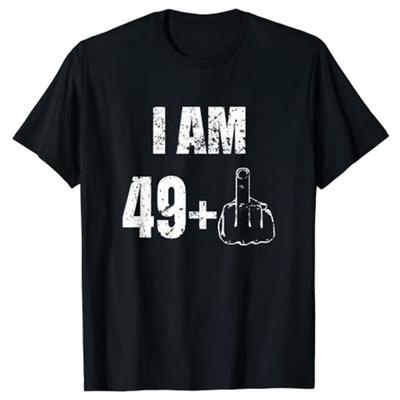 Womens Unisexs Fashion I Am 50 49 Plus One Funny 50th Birthday Tshirt Gifts Graphic Tee Tops Customized Products Best Seller
