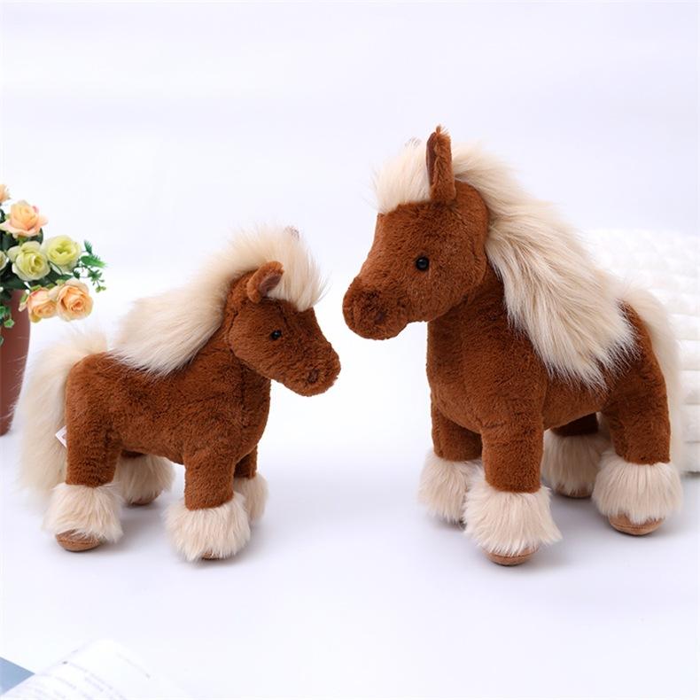 Simulation Pony Doll Plush Toy Children'S Bed To Sleep With Rag Doll Throw Pillow Doll Birthday Gift For Girls