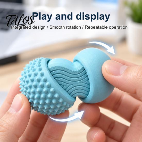 Fidget Toys for Anxiety Relief 3D Printed Stress Ball Toy, Small Spinning Handheld Spinners Office Sensory Toy Teens, Adults, Portable Tactile