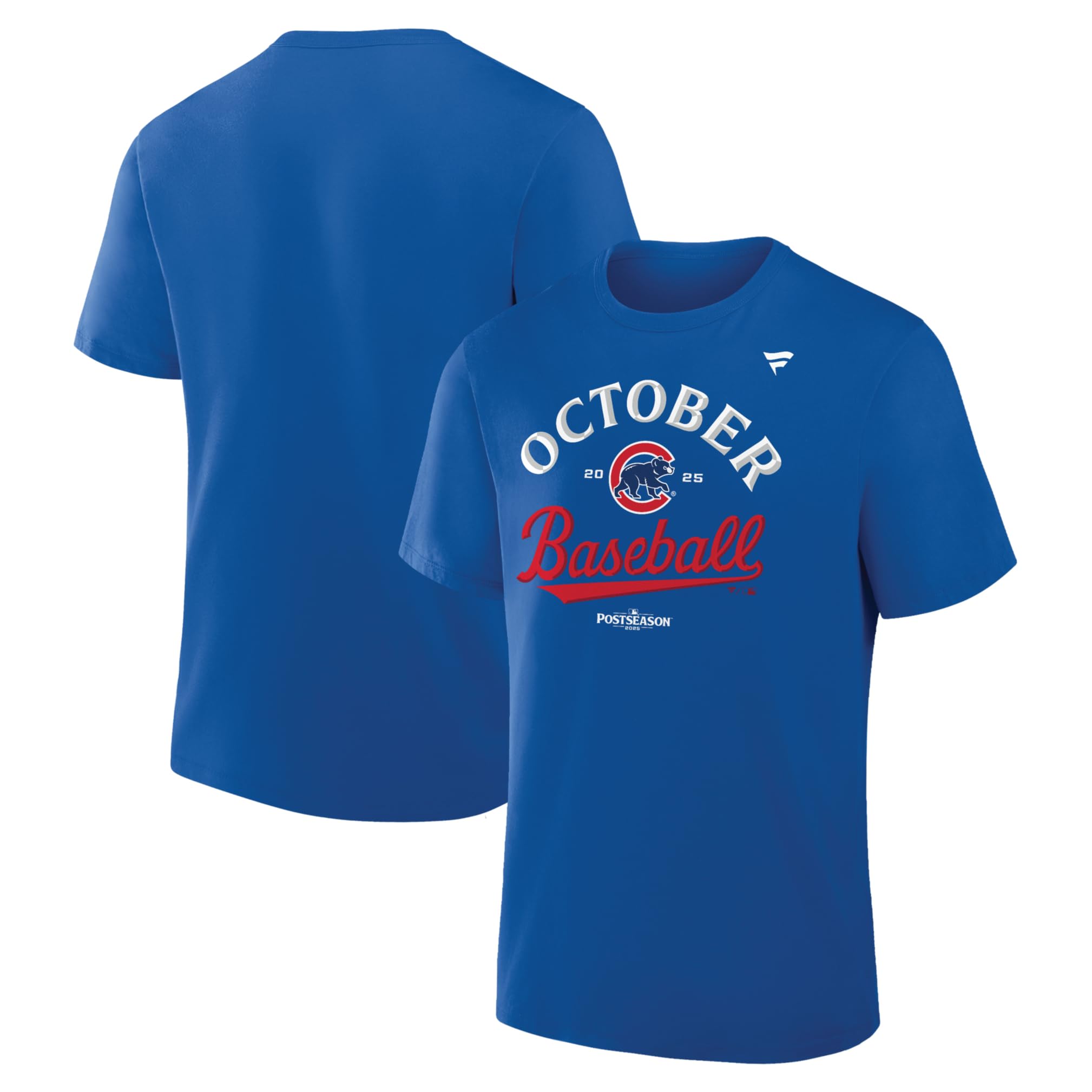 [Fanatics] Fanatics 2025 MLB Postseason Chicago Cubs Locker Room T-Shirt ML25AS154 BLUE (BLU)