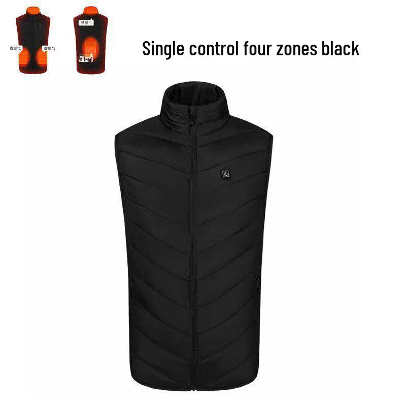 Unisex kamizelka z krótkim rękawem USB z kontrolą temperatury na zimę