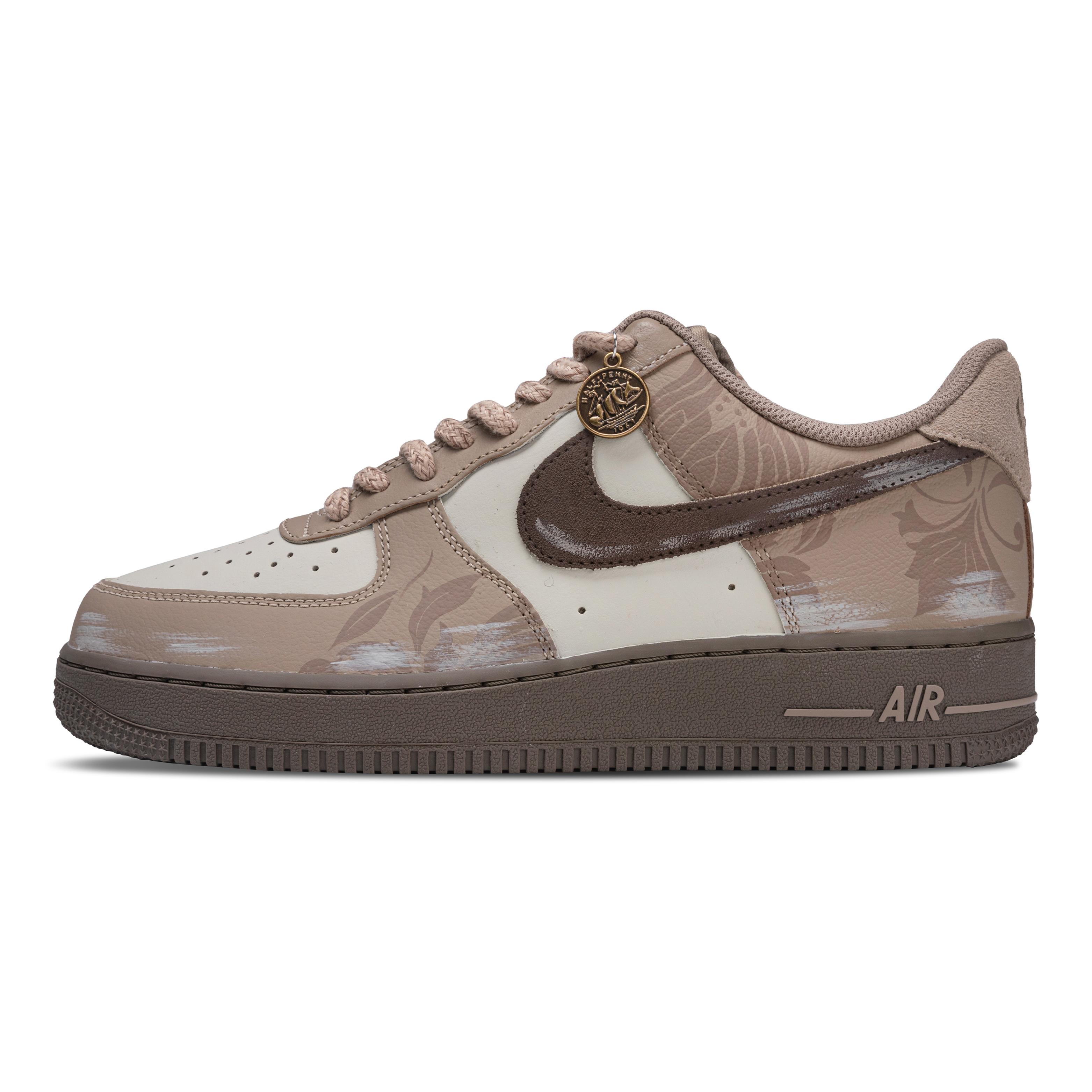 

Nike Air Force 1 Fall Travel Journal Abrasion Resistant Abrasion Resistant Low top Skateboard Shoes Unisex Brown HQ1176-222(Team73-) 37.5
