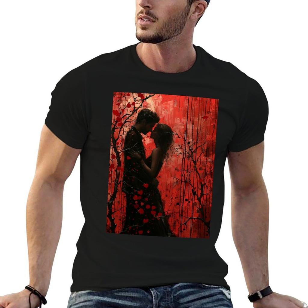The First Kiss (Variation) T-Shirt Simple Casual Tee Shirt