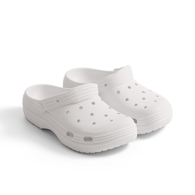 Puxi Yu Chen EVA Slip-Resistant Squishy Beach Slippers for Women - Spring/Summer Casual Comfort 35/36 слоновая кость