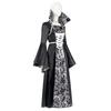 Girls Size 4-12Y Witch Cosplay Costume Black Color Party Performance Gown  Halloween Party