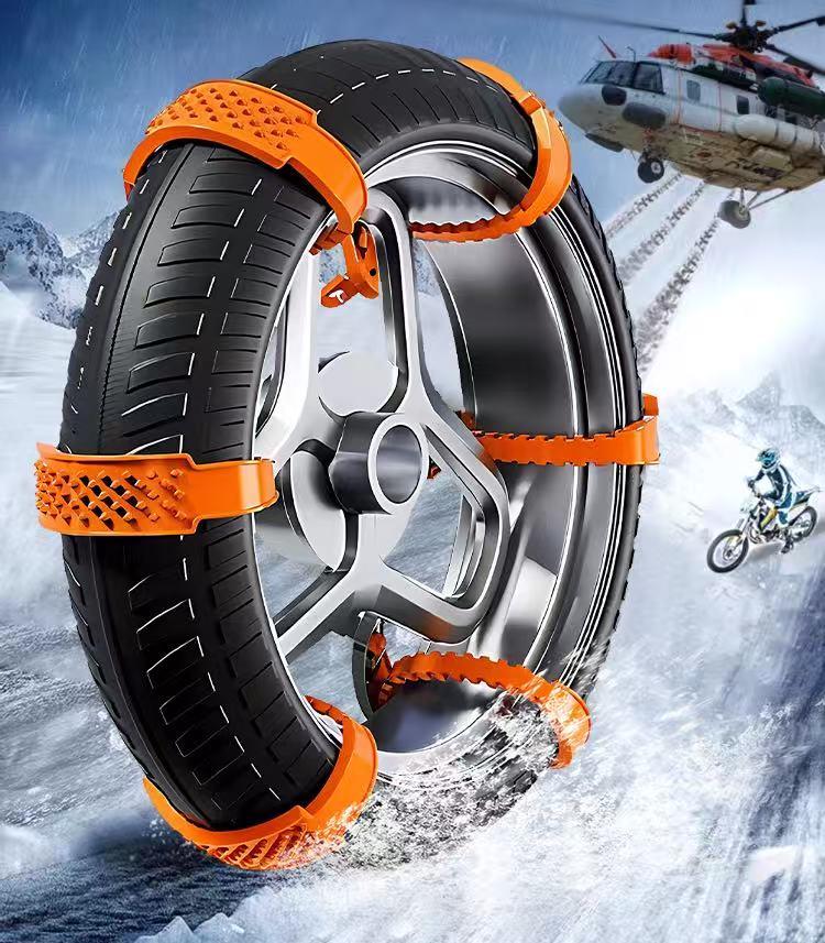 Universal Electric Vehicle Winter Tire Chains for Motorcycles, Bikes, and Three-Wheelers