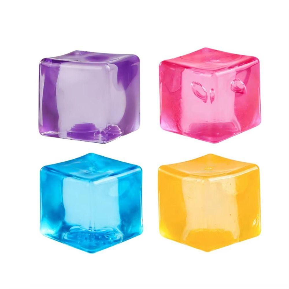 Glutinous Sensory Cube Soft Squishy Toy Anti-Anxiety Cube Squeeze Ball  Student Recess