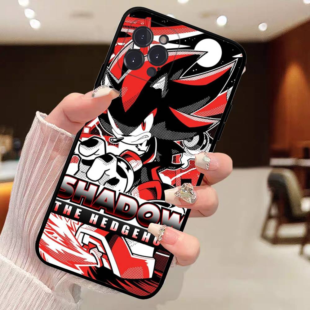 Game Sonic Movie Anime Phone Case For Iphone 17 16 15 14 13 12 11 Pro Max Plus Black Shell Cover Case