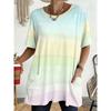 Women's Summer Short Sleeved T-shirt, 3D Printed Pocket T-shirt, Casual Plus Size T-shirt