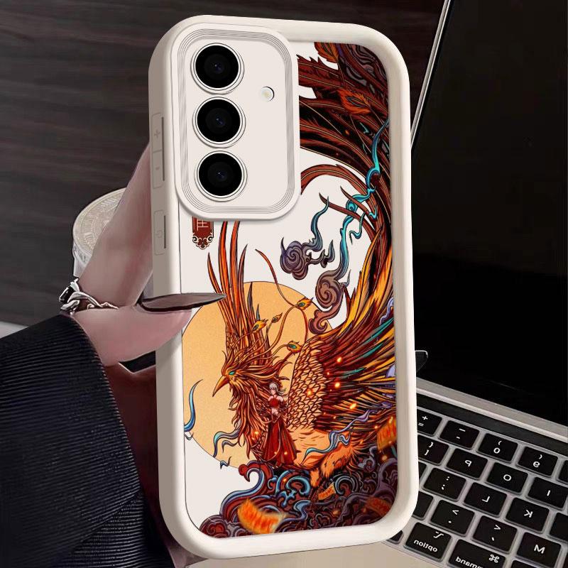 Phone Case For Samsung S26 S25 S24 S23 S21 S20 Ultra Cool Tiger Dragon Cloud Pattern Funda For Galaxy S25 S24 FE S26 Plus Cover